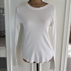 We The Free Cream Waffle Knit Top